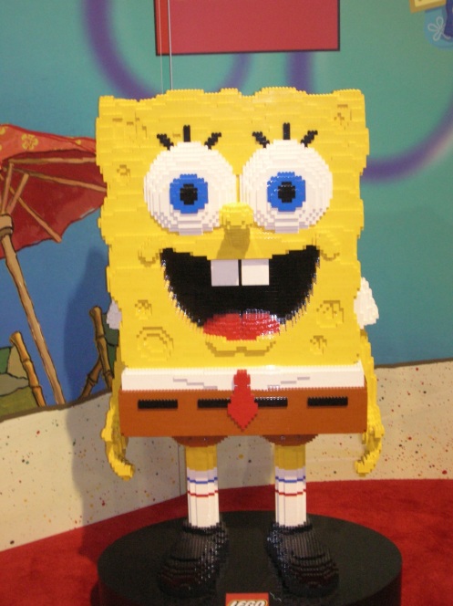 Spongebob made out of LEGOs